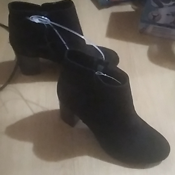 Shoes - Booties Black with Zip up on Side /Thick Heels.. Beautiful